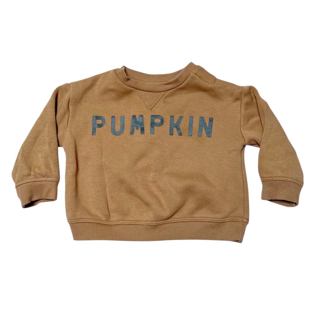 Little Co Pumpkin Crewneck Sweatshrit Size 6m
